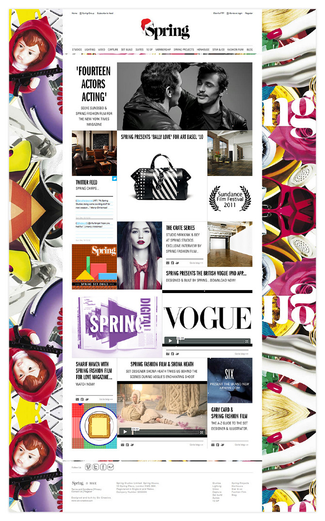 Homepage of Spring Studios and the Spring Group
