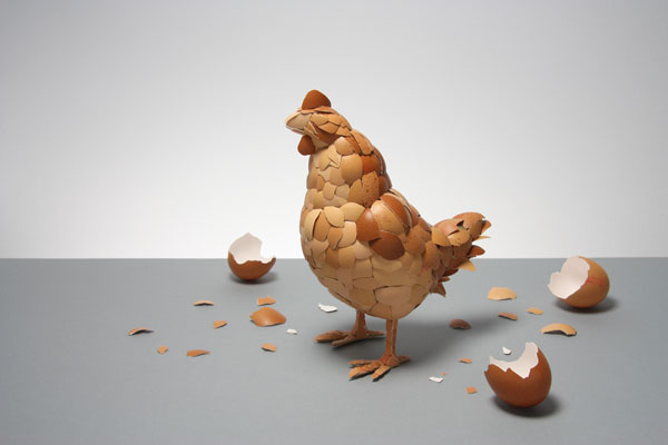 Chicken Eggshell - Creative Hand Crafted Artwork by Kyle Bean