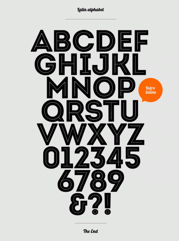 Intro Inline Free Font by Fontfabric