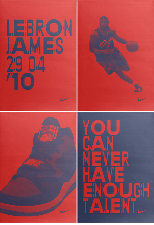 Nike Poster Series - Poster set “Lebron James”. Designed by HORT