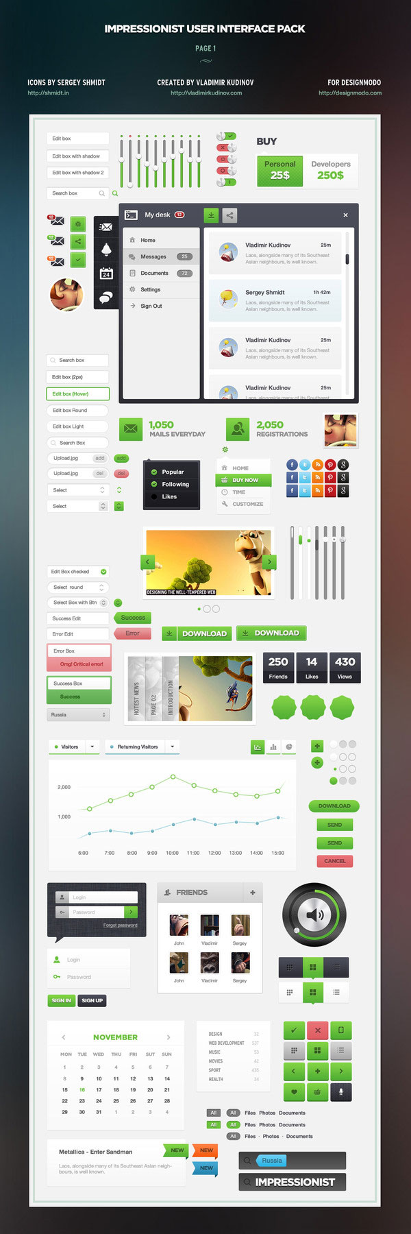 Impressionist User Interface Pack Page 1