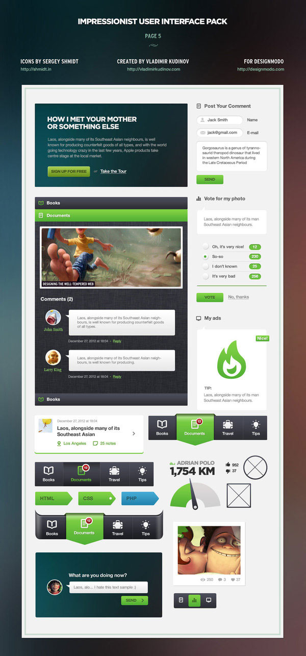 Impressionist User Interface Pack Page 5