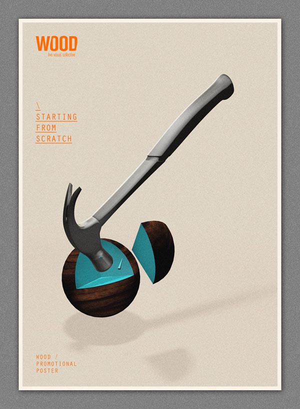 Made of Wood Poster Series by Julien Rivoire aka Bastardgraphics