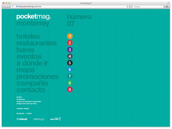 Pocketmag. Web Design by Design Studio Face