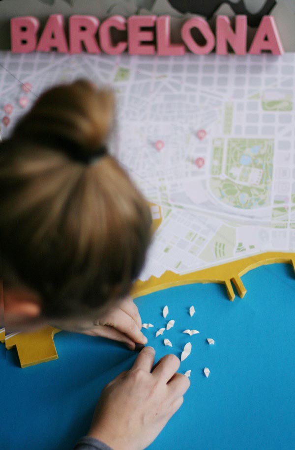Barcelona 3D Papercraft City Map