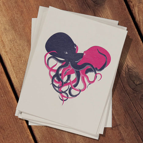 squirm card - Letterpress Love Illustration