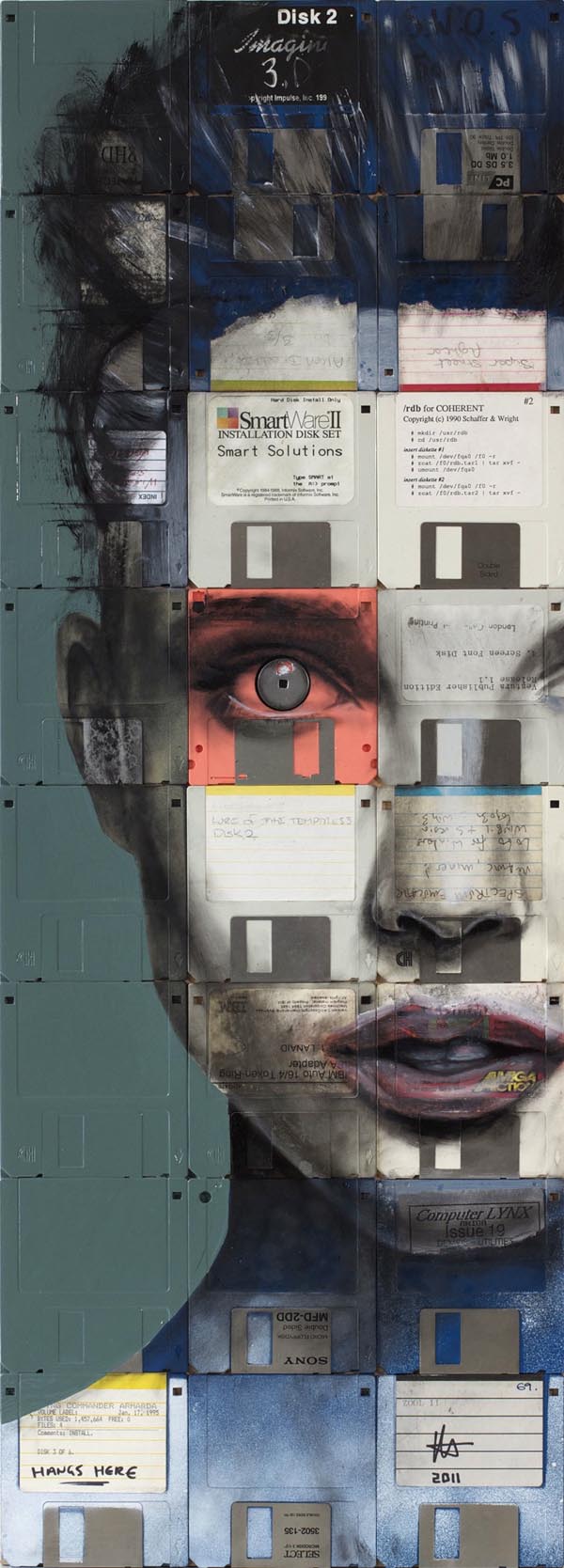 Art with Floppy Disks by Nick Gentry