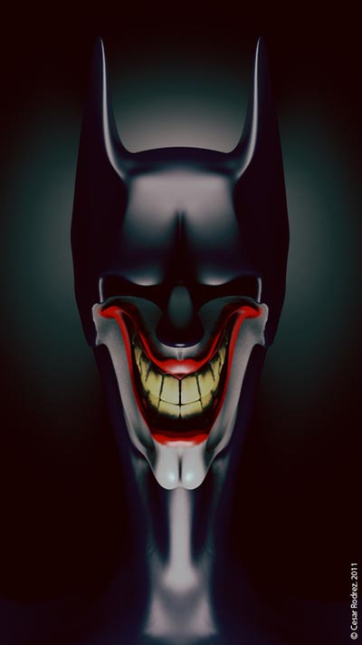 Batman-Joker Cover Illustration by Cesar Rodrez