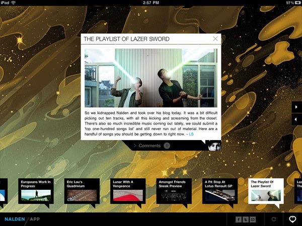 Nalden iPad App - Interface Design by Momkai