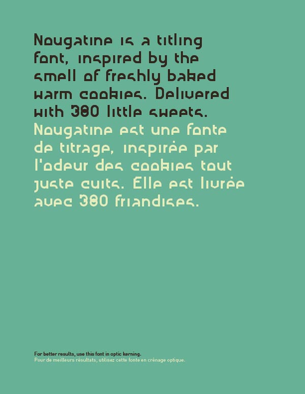 Nougatine - A Free Font by Fabien Laborie