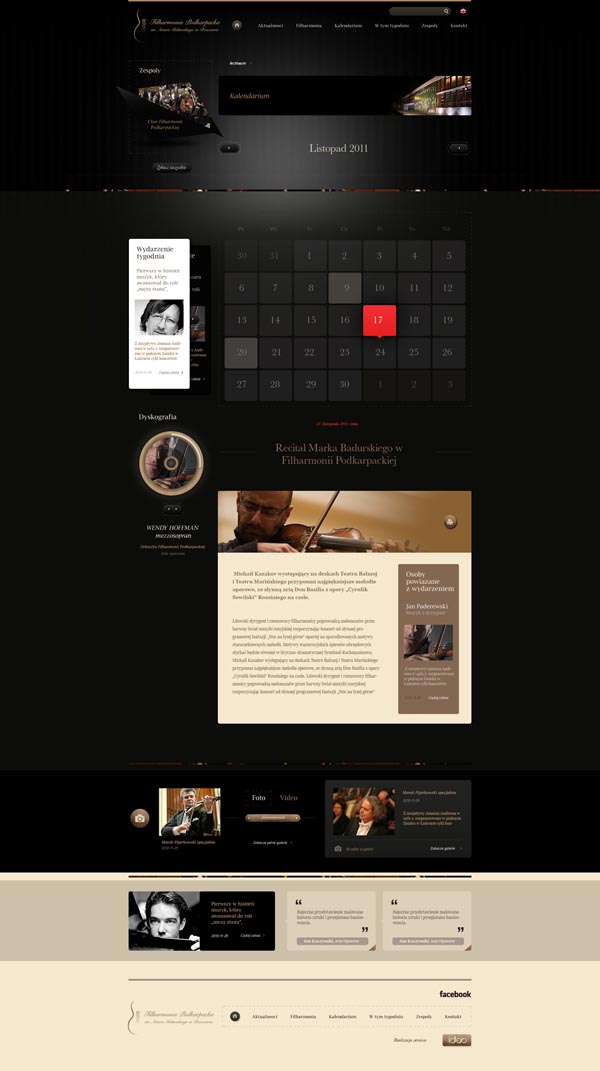 Rzeszow Philharmonic Website Design by Dominik Wasienko
