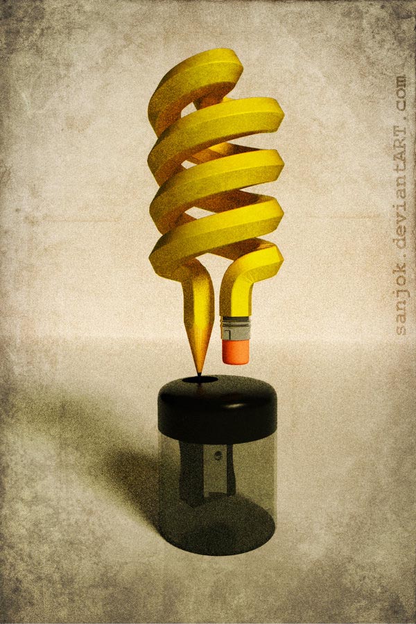 Art Bulb - Digital Art by Sanjok