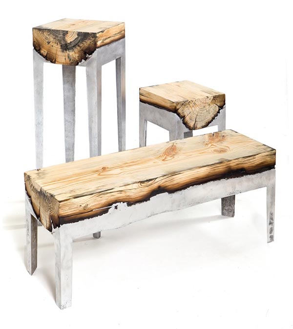 Cast Aluminium and Wood Furniture by Hilla Shamia