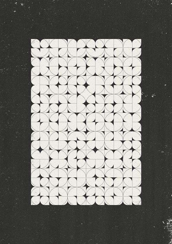 Black and White Retro Pattern Design by Marius Roosendaal