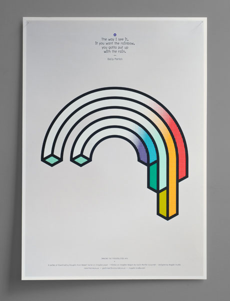 imagine the possibilities - rainbow - Graphic Poster Design by Magpie Studio