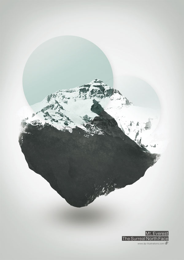 Mount Everest - The Surreal Northface - Illustration by Dirk Petzold