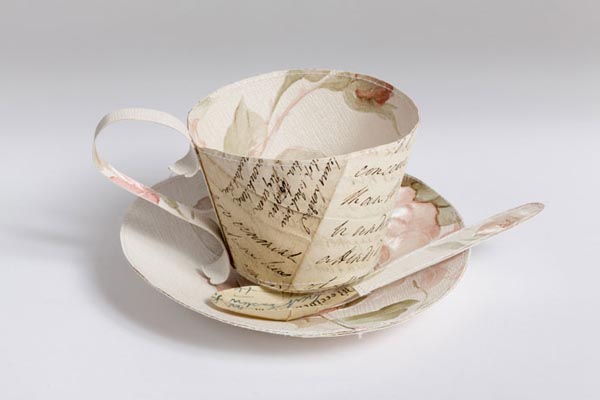 Teacup - Papercraft Sculptures by Jennifer Collier