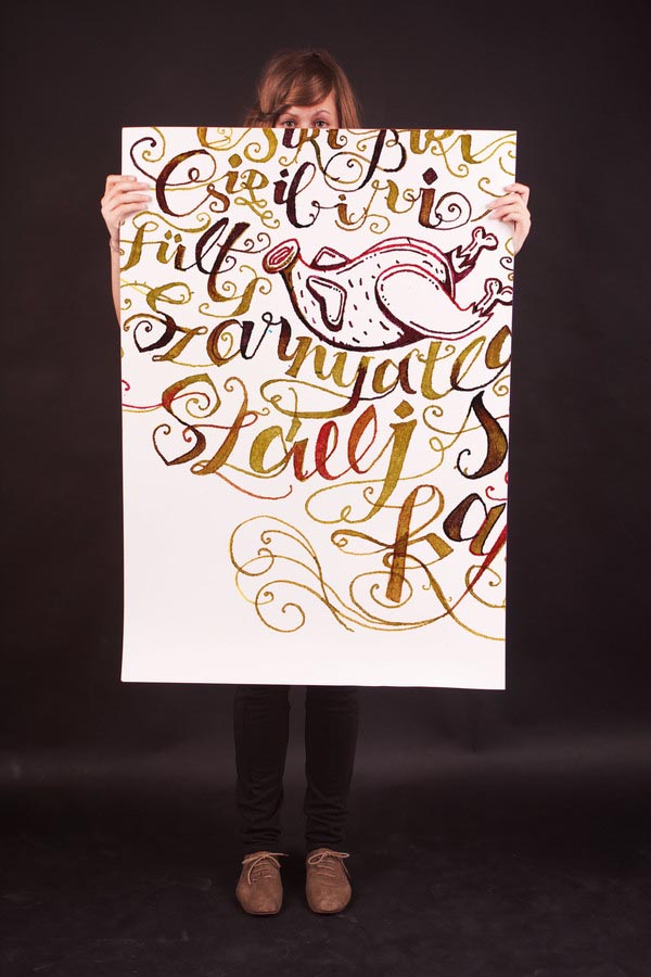poems in calligraphy - typography artwork