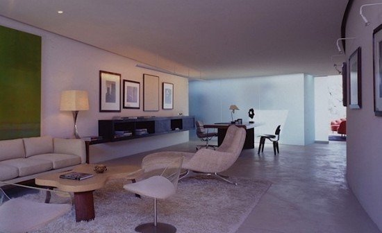 Spacious living room with modern interior design.