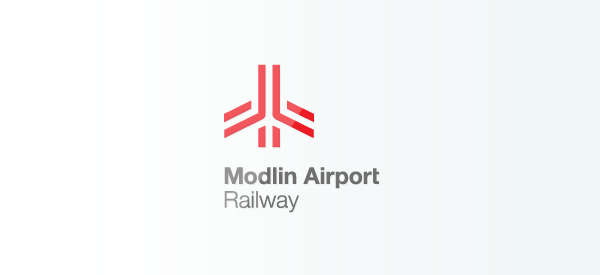 Modlin Airport - Logo Design by Redkroft