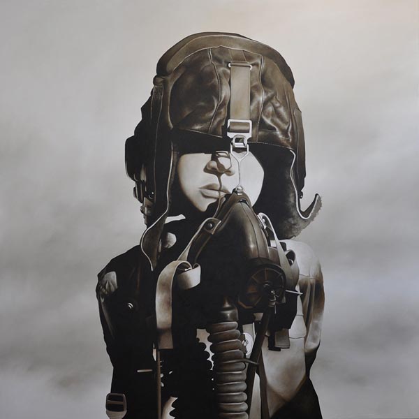 Art of Michael Peck - Fighter Pilot (Oil Painting on Linen)