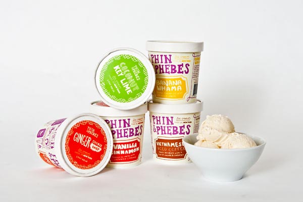Phin and Phebes Ice Cream - Package Design by Crista Freeman & Jefferson Cheng