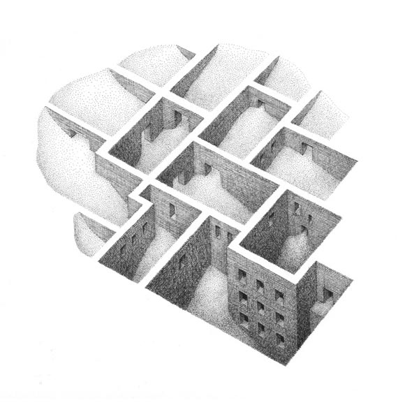 Room Series - Illustrations by Mathew Borrett