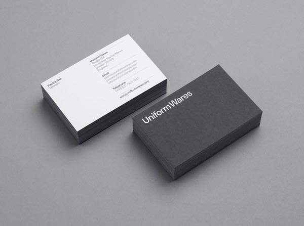 Business Card Design - Uniform Wares Identitiy by Six