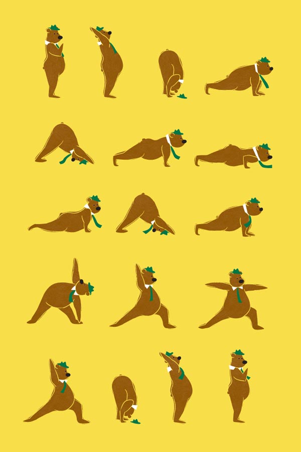 Yoga Bear Parody Design by Marco Angeles