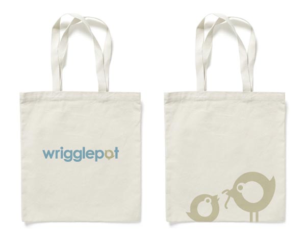 Wrigglepot Identity - Bags Design by KVGD