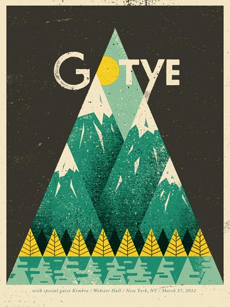 Gotye Gig Poster Design by Doe Eyed