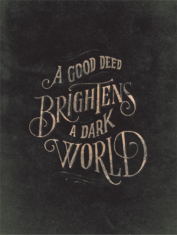 Good Deeds - Typographic Poster Design by Help Ink
