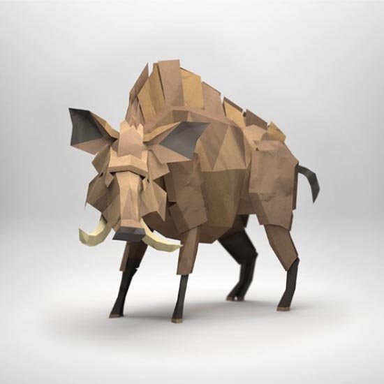 3D Animal Paper Sculpture - Jeremy Kool