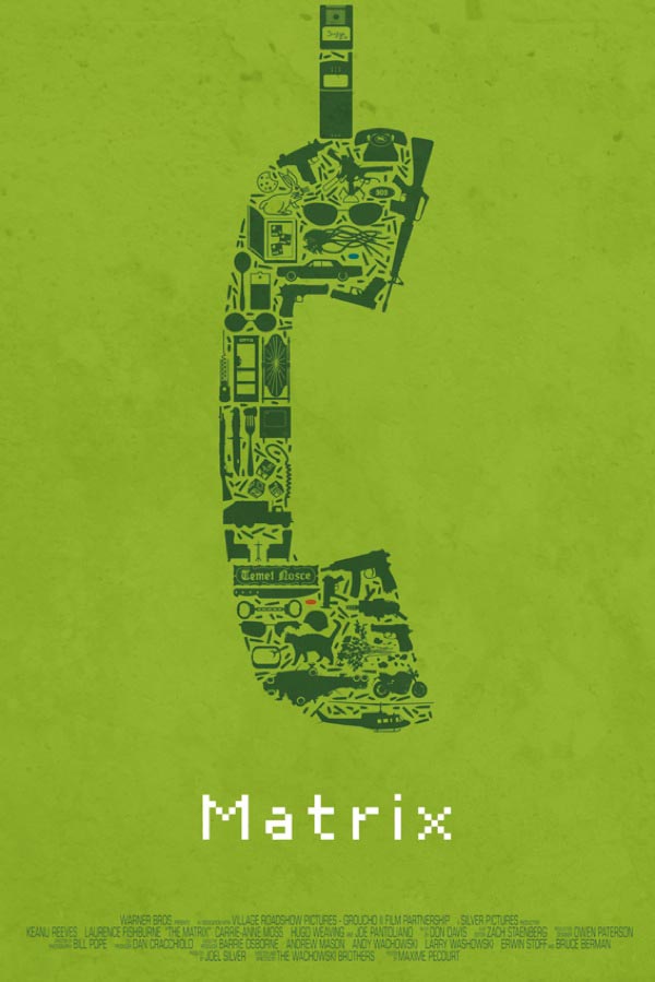 Object Movie Poster - Matrix - Artwork by Maxime Pécourt