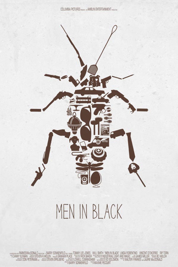 Object Movie Poster - Men in Black - Artwork by Maxime Pécourt