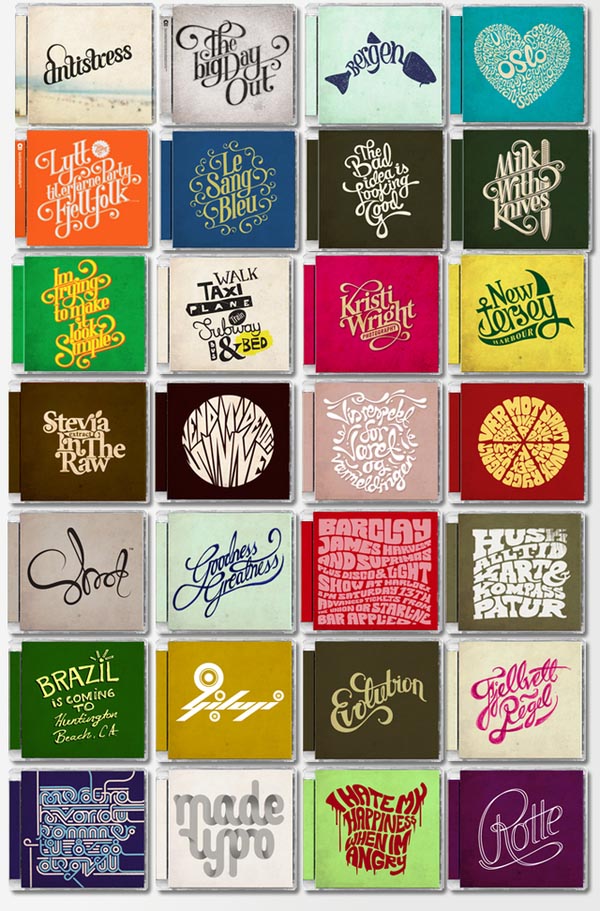 Typography CD Cover Designs by Mats Ottdal