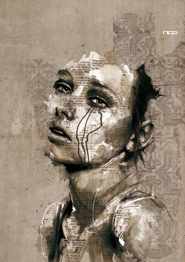 Illustrated portrait by  Florian Nicolle