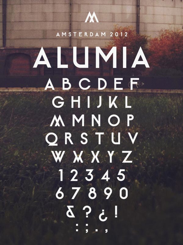 Alumia Typeface by Maarten van 't Wout