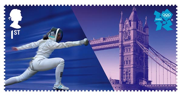 Olympic Stamps - Athletes with London Landmarks