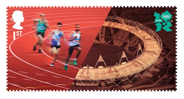 Olympic Stamps - Athletes with London Landmarks