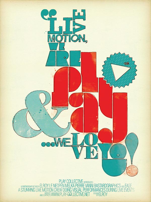 Typography Poster Design by Damien VIGNAUX