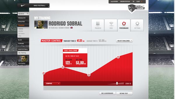 Web Design - Nike Football+ Website