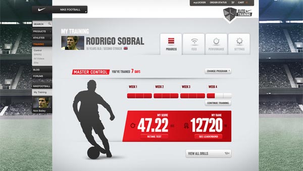 Web Design - Nike Football+ Website