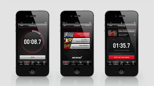 Mobile Web Design - Nike Football+ App