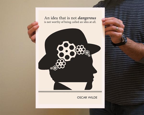 Book Quote Oscar Wilde Poster Illustration by Evan Robertson