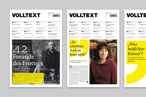 Corporate Design and Editorial Design for Volltext Magazine