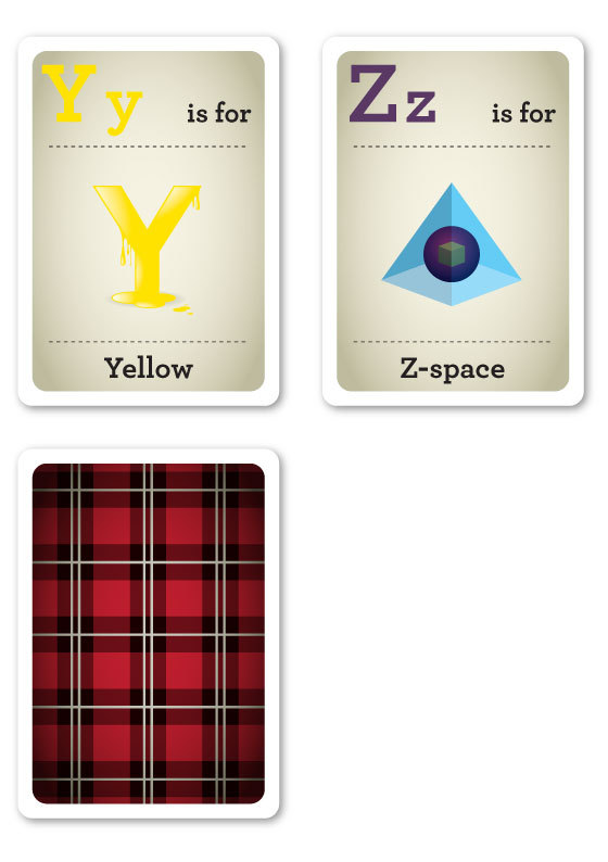 Designer Nerds - Alphabet Flash Cards Y-Z