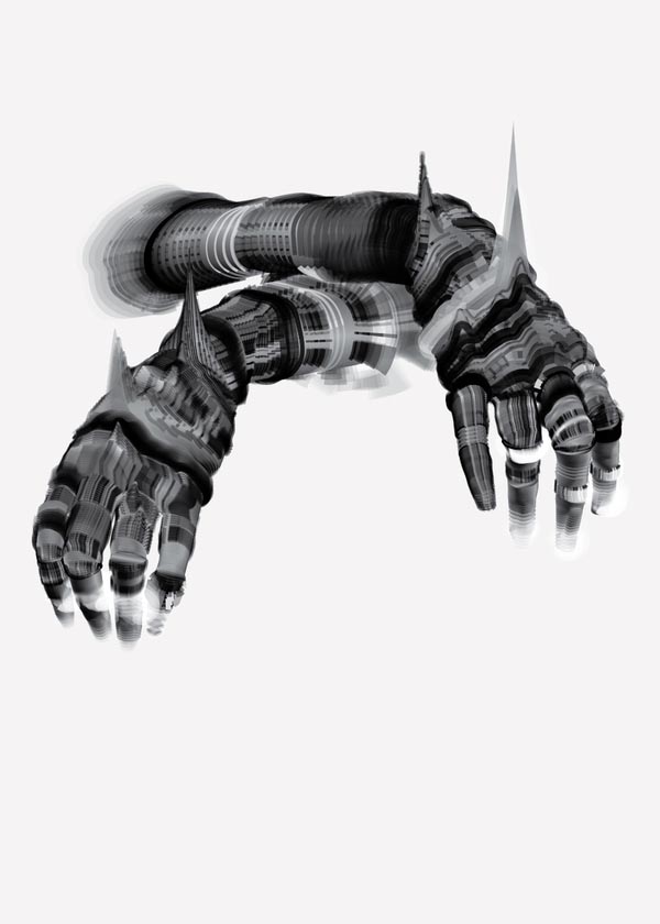 Distorted Digital Anatomy Studies of Hands by Linza
