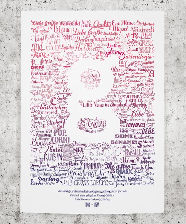 Lettering Poster by Mark Fromberg and Claudia Silbermann