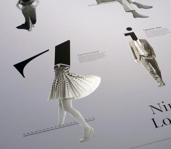 Nine Looks - Typography Silk Screen Poster by Dario Dević and Hrvoje Živčić